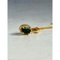 gold green gemstone pendant