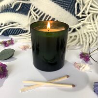 Gardenia Jasmine & Patchouli Emerald Glass Candle