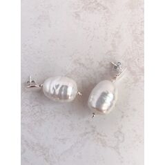 Statement shell earrings in sterling silver