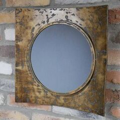 Gold Square Wall Mirror