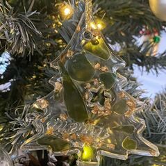 Sea Glass Resin Christmas Tree Decoration Workshop Northumberland Coast Line