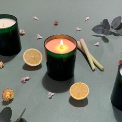 lemongrass essential oil candle