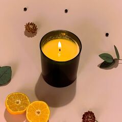 Orange Blossom Wild Juniper and Vanilla Beeswax Blend Candle