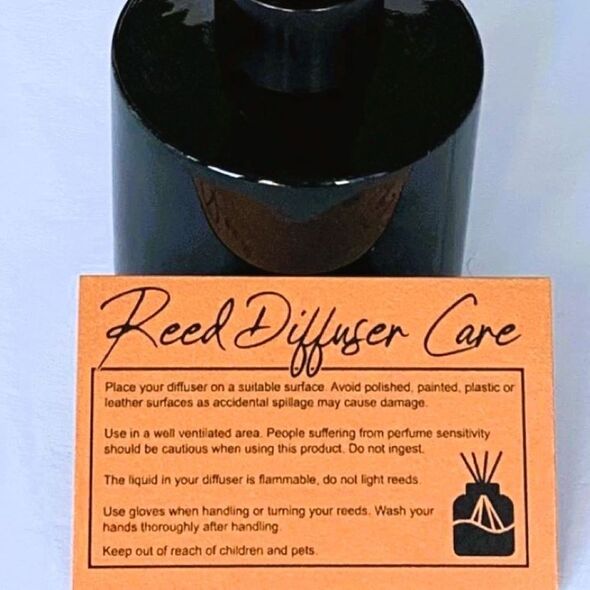 Reed Diffuser care card